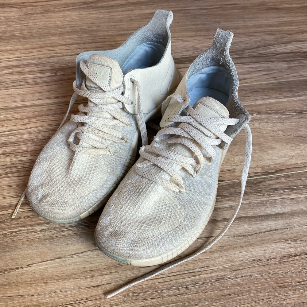 Off white Nike flynit sneakers